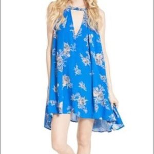 Free People Asymmetrical Blue Sleeveless Tunic